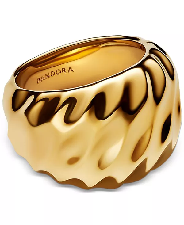 

Рифлёное штабелирующее кольцо Pandora, gold