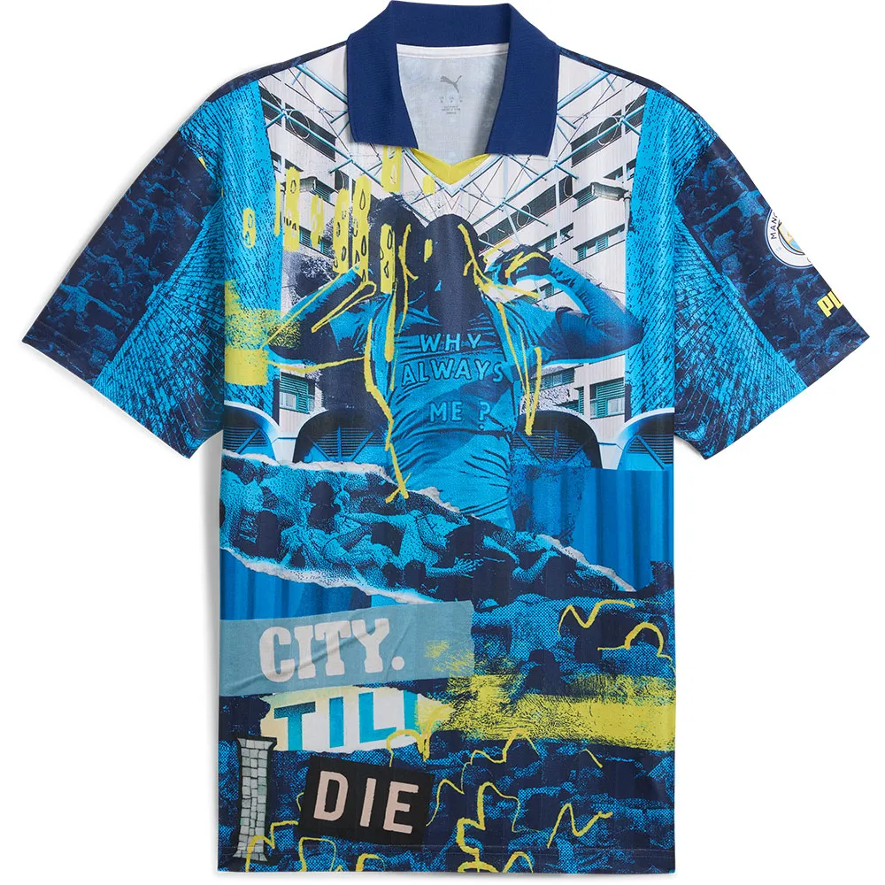 

Футболка с коротким рукавом Puma Mancester City FC Football Energy+ Retro, разноцветный