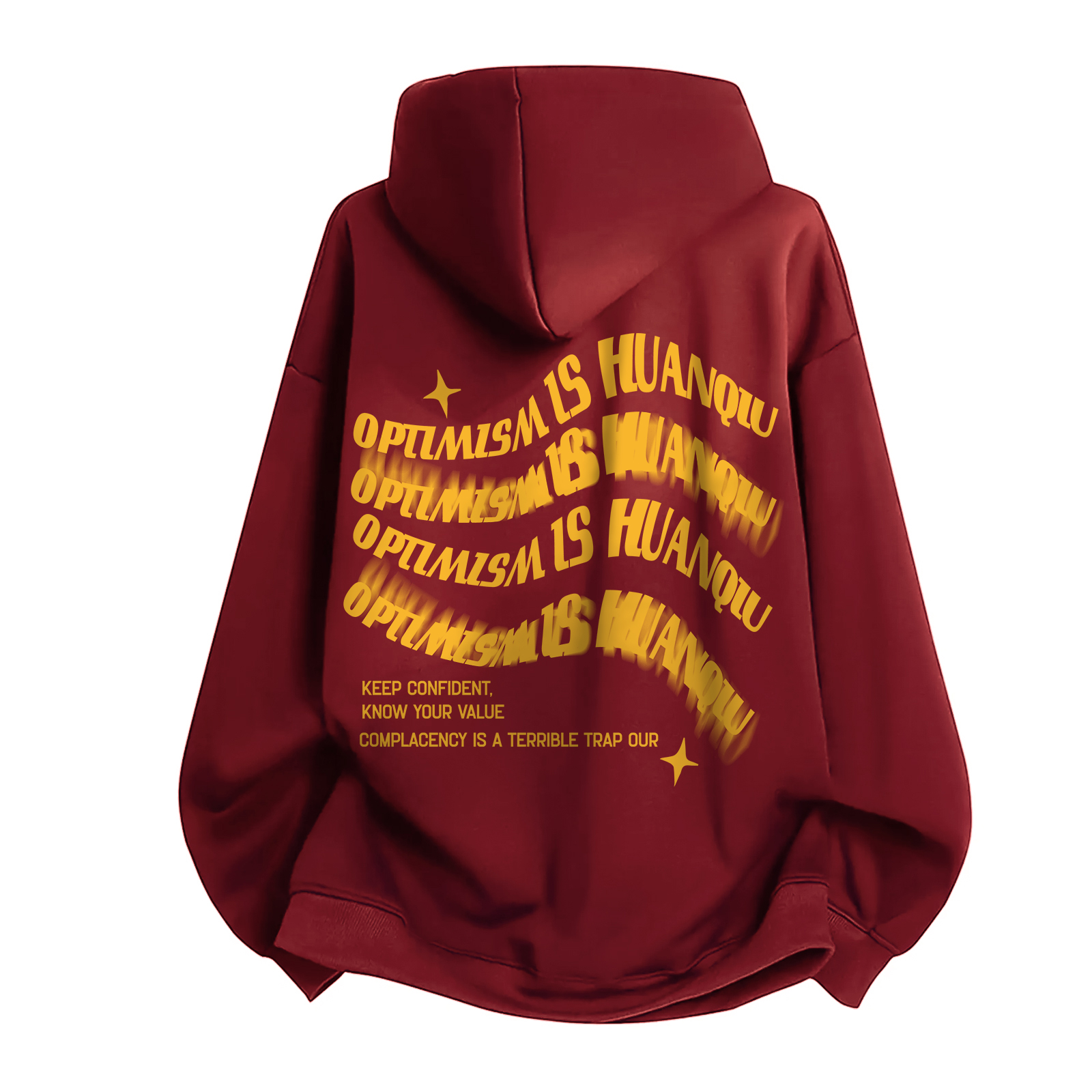 

Толстовка Unisex Hooded Moderate Heavyweight HUANQIU, burgundy (желтый)