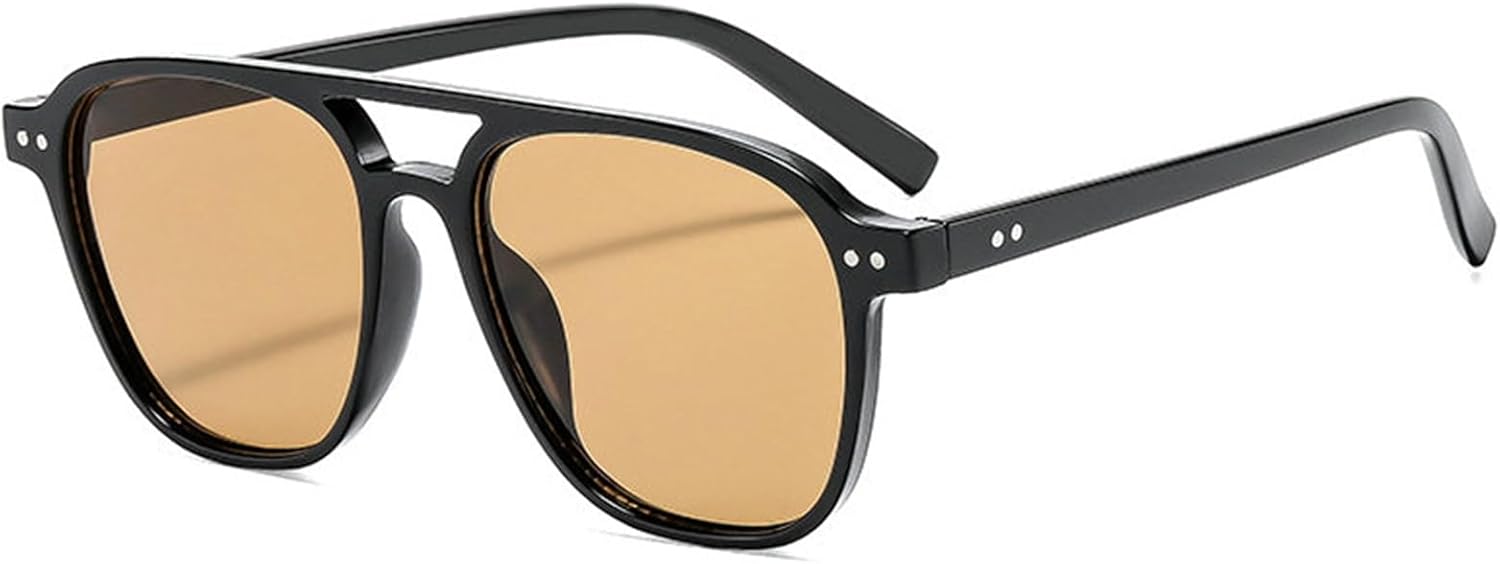 

Солнцезащитные очки Willochra Oversized Pilot Sunglasses 2025 в винтажном стиле с квадратными заклепками, модные, роскошные, для активного отдыха, в стиле 70-х, черные, с защитой от УФ-излучения UV400, C2