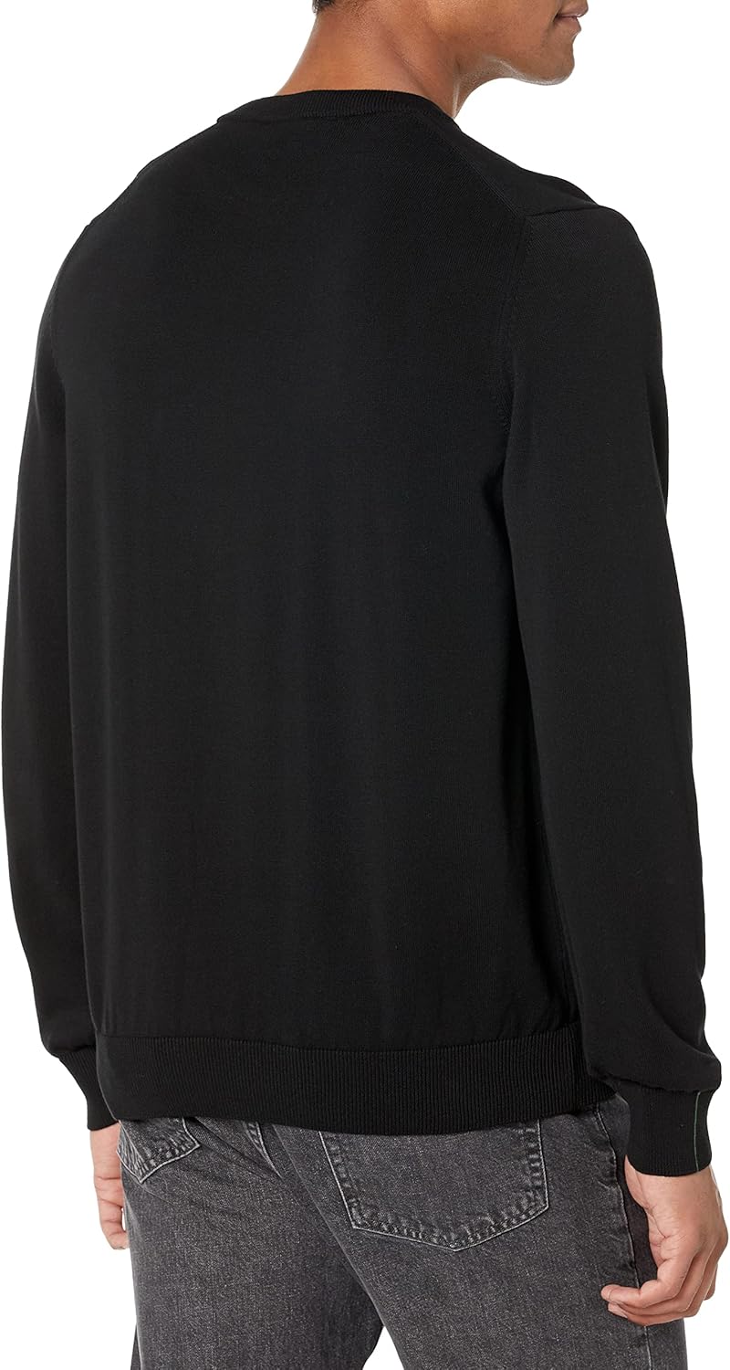 Lacoste мужской свитер с длинным рукавом и круглым вырезом, Regular Fit, Black — фото 4