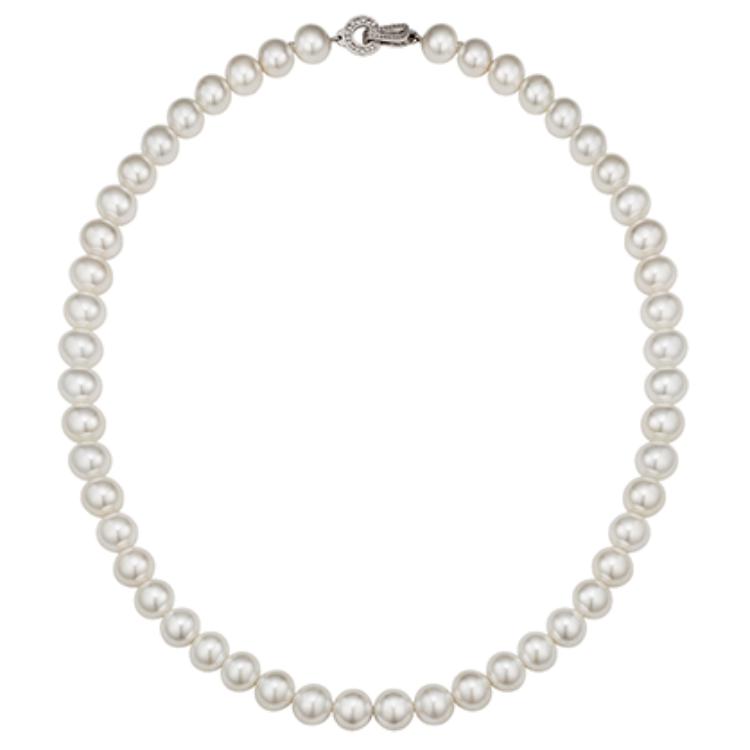 

HAESOO.L Ожерелье из 925 стерлингового серебра с жемчугом [8мм] для женщин Silver