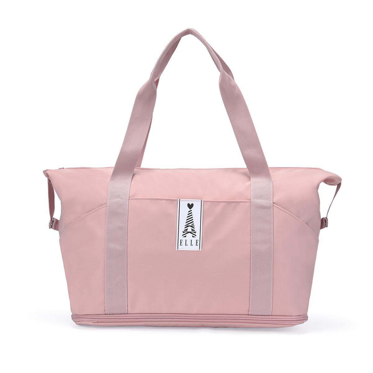 

ELLE Нейлоновая дорожная сумка Unisex Black/Gray/Pink