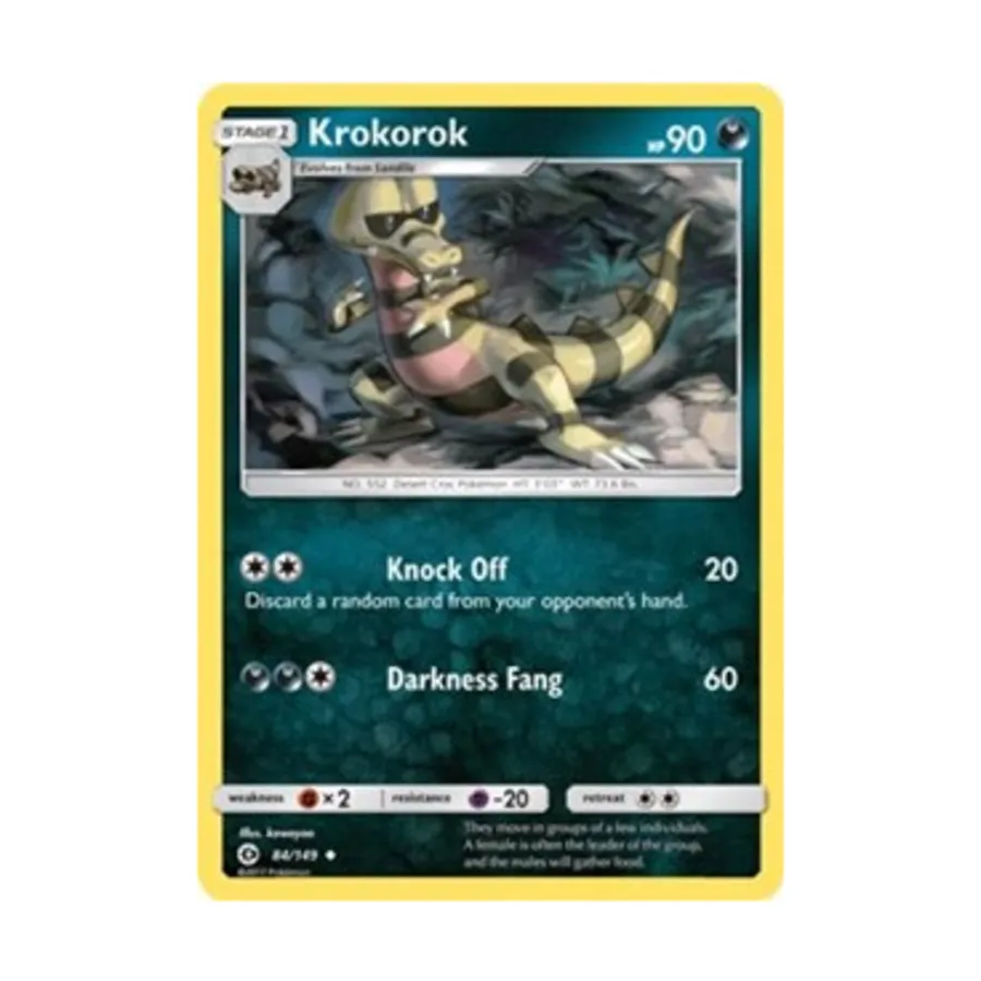 

CCG Крокорок (Ю) #84, Pokemon - Sun & Moon Base Set - Singles