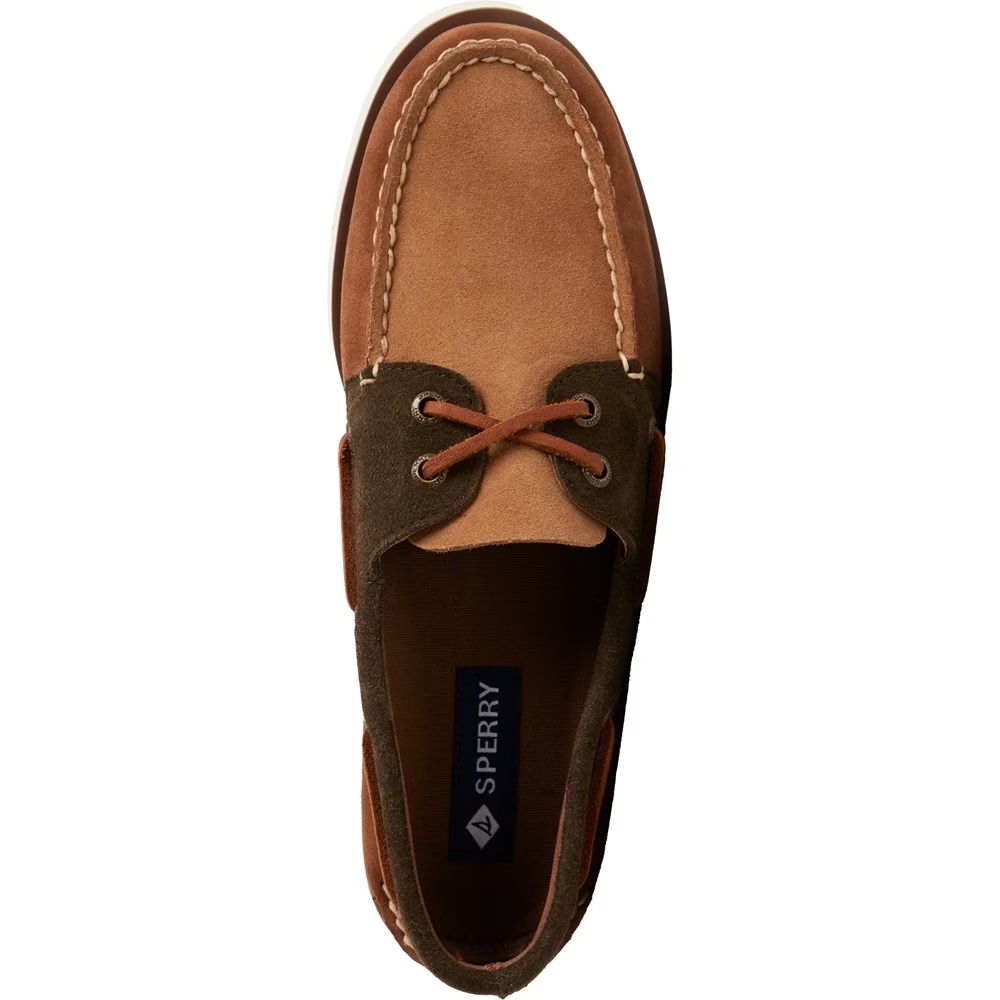 Подлинные оригинальные кожаные туфли-лодочки с двумя глазками Sperry, коричневый — фото 4