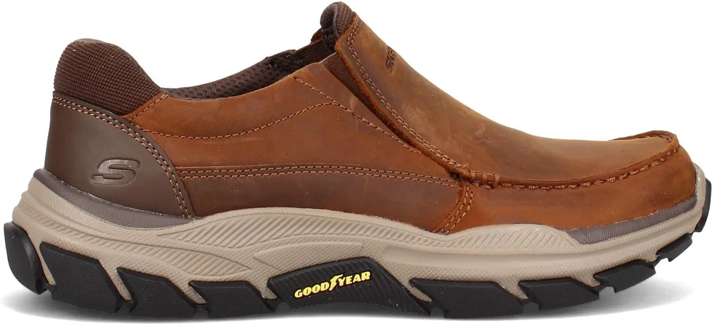 Skechers Respektiert - Мужские слипоны Catel с открытым носком, Dark Brown — фото 3
