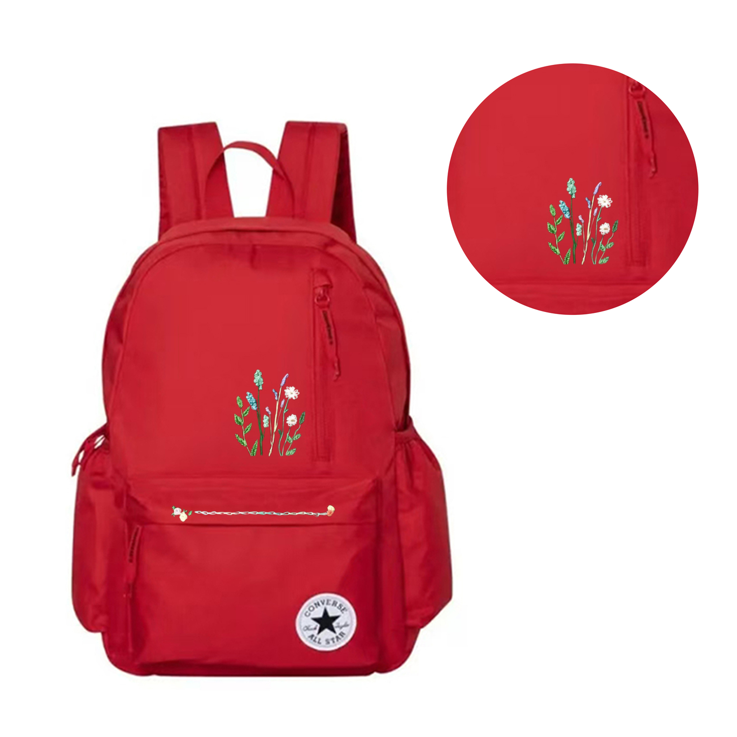 

Converse Полиэстеровый рюкзак средний размер унисекс красный, Bouquet