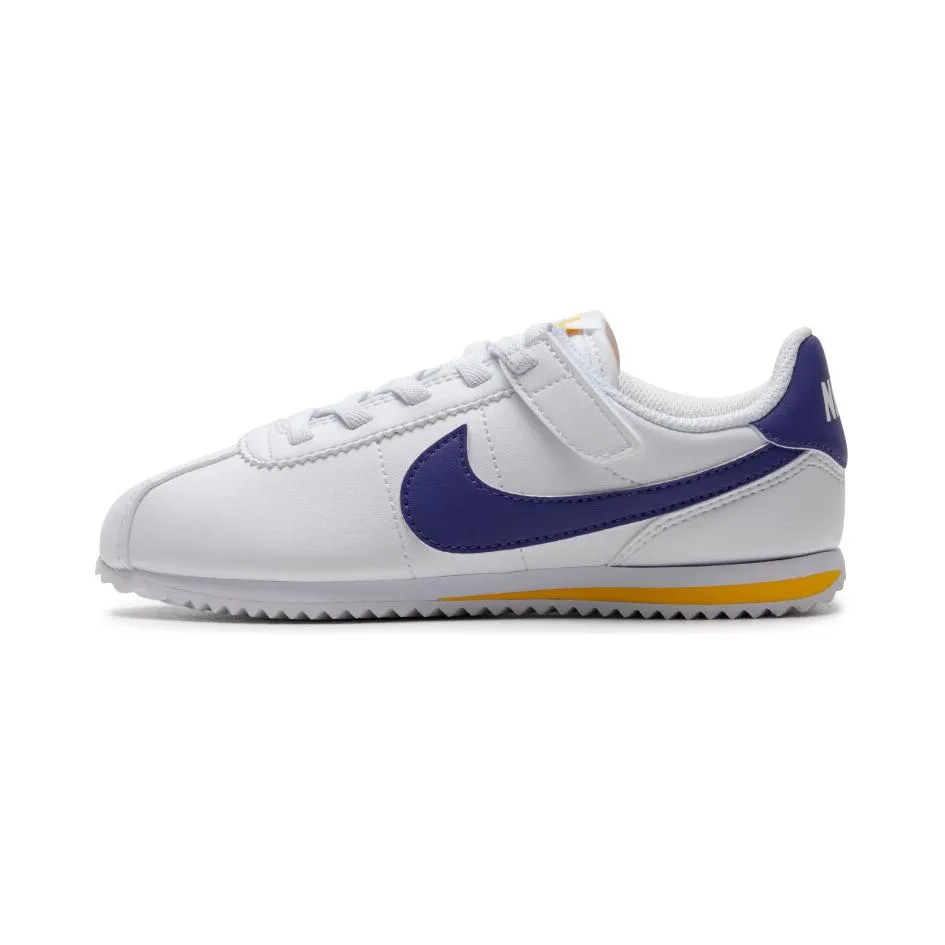 Nike Cortez EasyOn низкие повседневные кроссовки бело-синие для детей 3-7 лет
