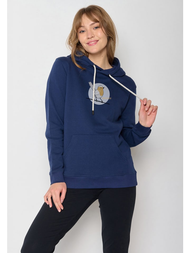 

Толстовка с капюшоном GreenBomb, темно-синий