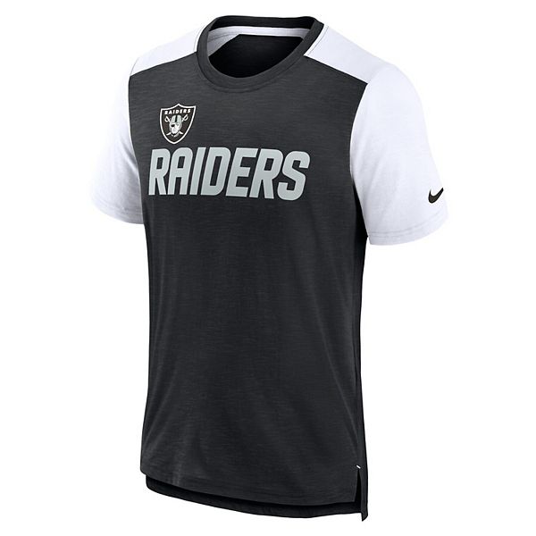 Мужская футболка las vegas raiders с цветными блоками в рубчик черно-белого цвета Nike — фото 3