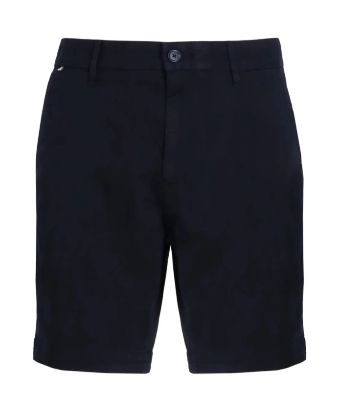 

Шорты из хлопковой саржи облегающего кроя Hugo, синий