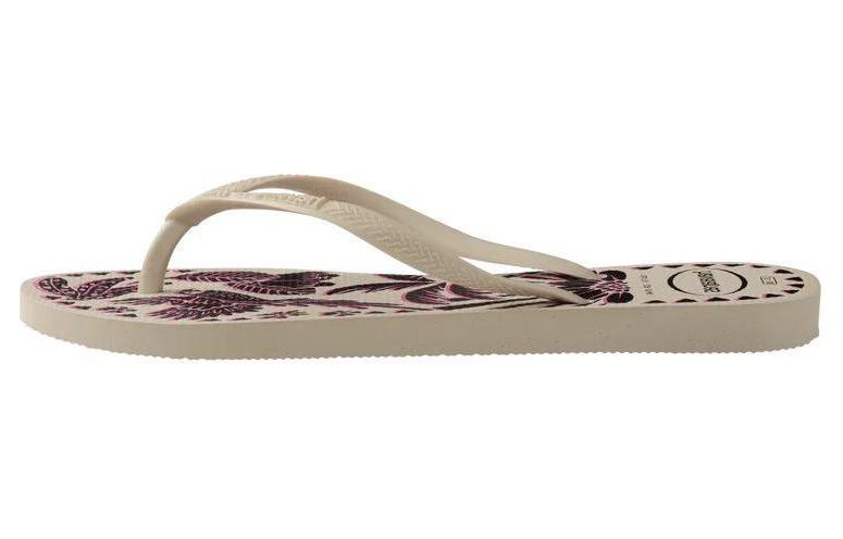Женские устойчивые к истиранию шлепанцы бежево-черные Havaianas