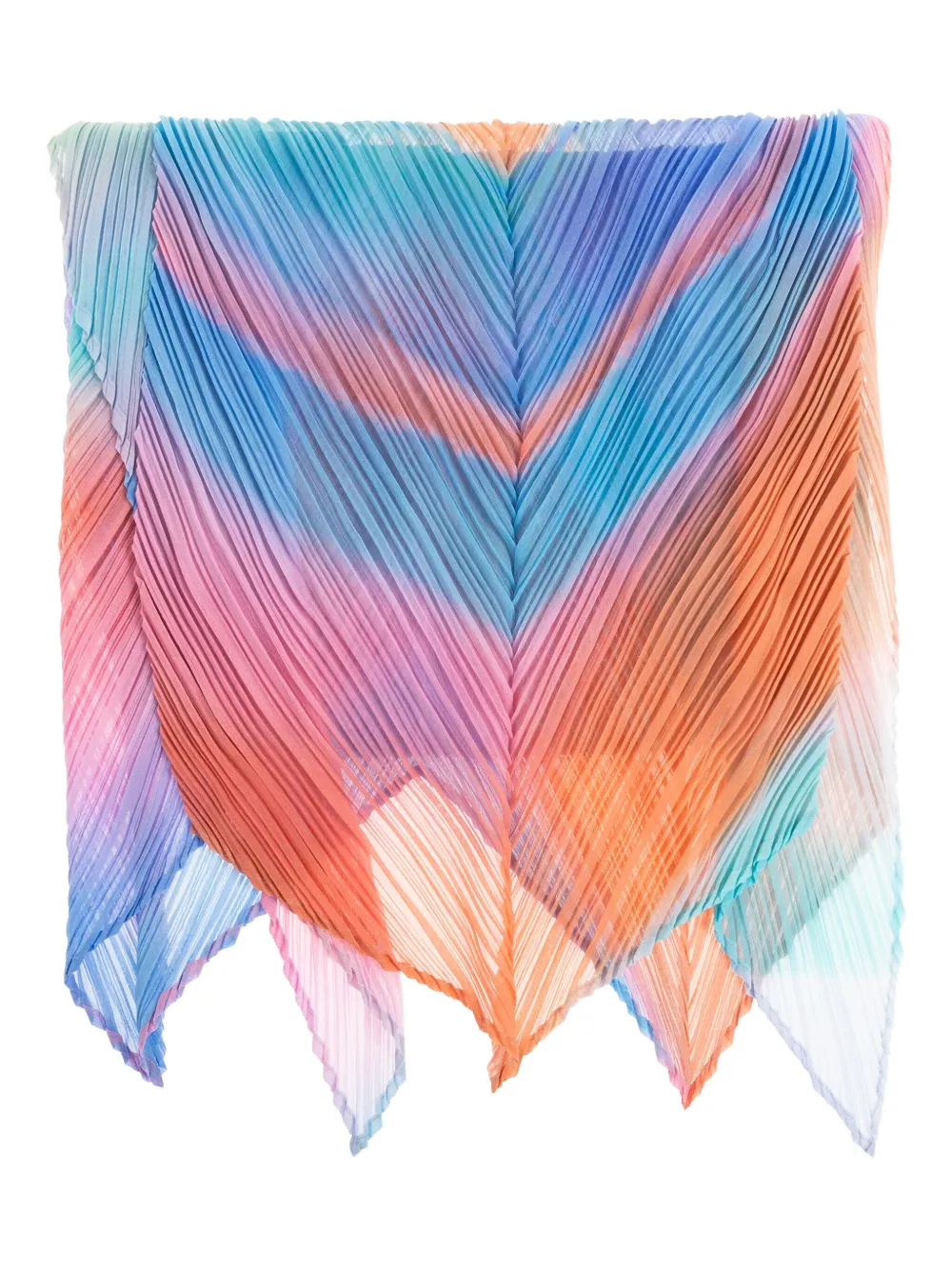 

Плиссированный шарф омбре Pleats Please Issey Miyake, синий