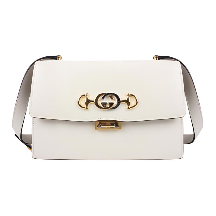 

Сумка через плечо Zumi Smooth Leather Small женская белая GUCCI
