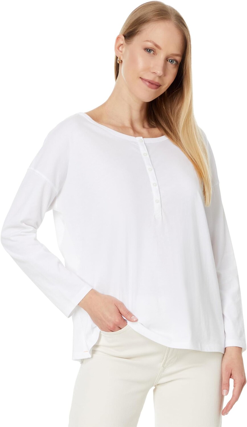 

Футболка Lilla P Relaxed Henley, белый