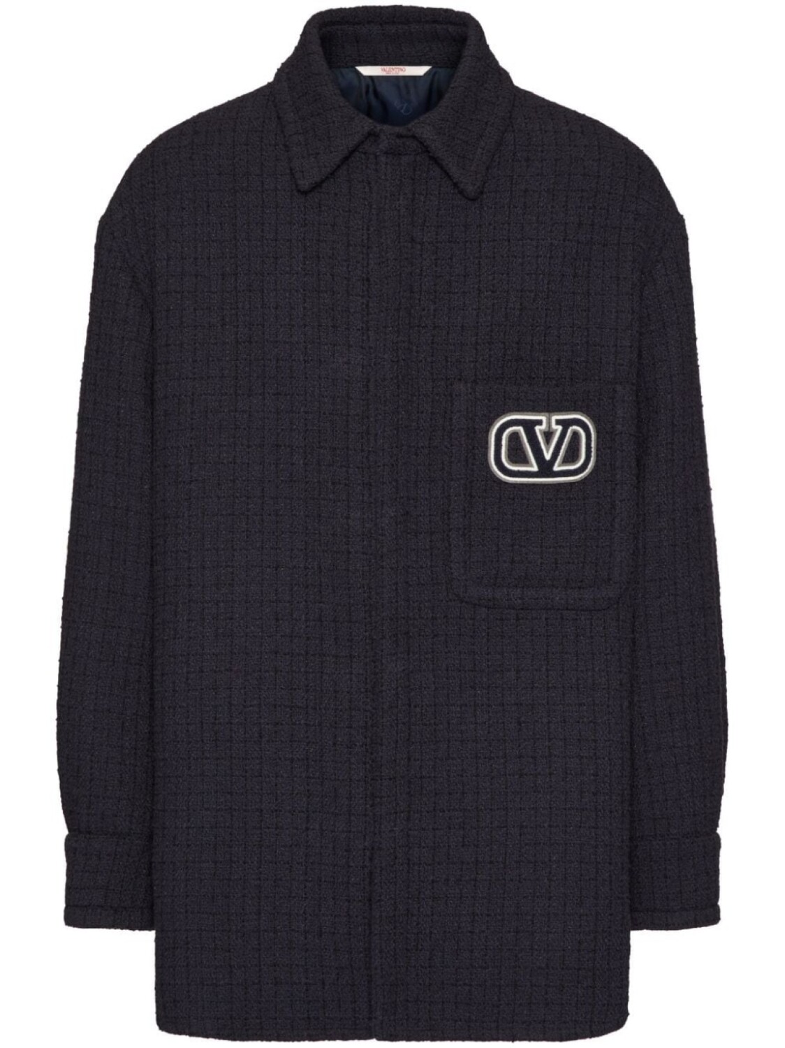 

Valentino Garavani куртка-рубашка с логотипом VLogo Signature, черный
