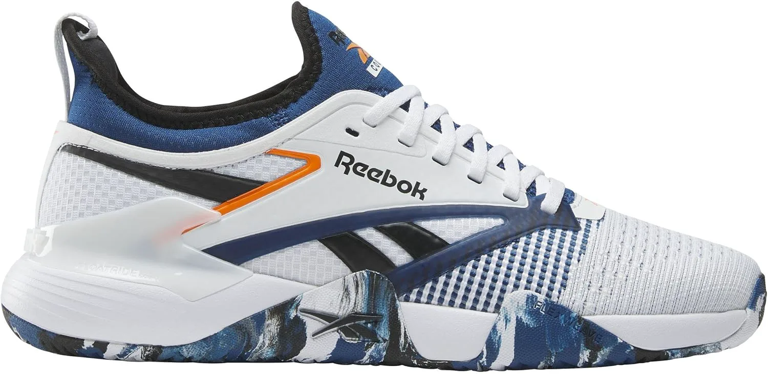 Мужские спортивные кроссовки Reebok Nano Court для пикубола, белый/черный/синий