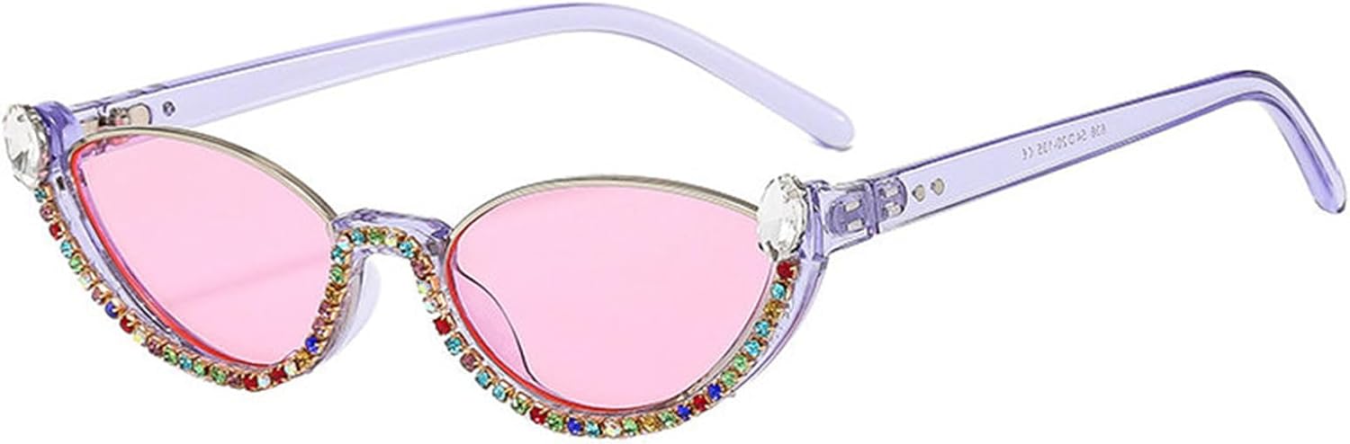 

Модные маленькие солнцезащитные очки-«кошачий глаз» со стразами, милые овальные солнцезащитные очки с бриллиантами для вечеринки, винтажный стиль, тонированные линзы helena, C4