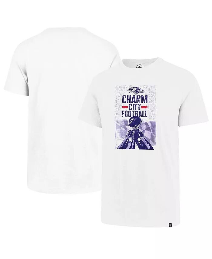 

Мужская белая футбольная футболка Baltimore Ravens Charm City Football '47 Brand