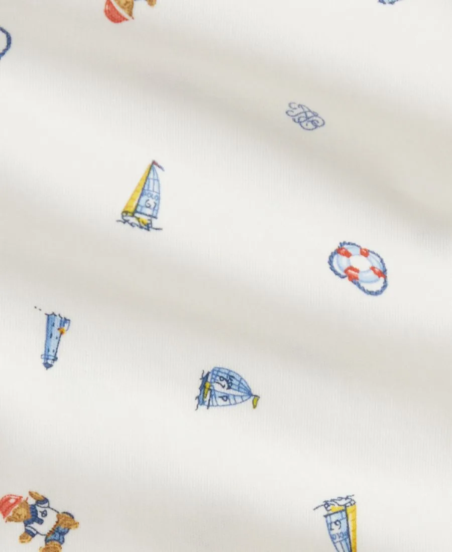 Детский комбинезон для мальчиков с морским принтом и закрытыми ножками Polo Ralph Lauren, Maritime Boy Bear Toss — фото 3