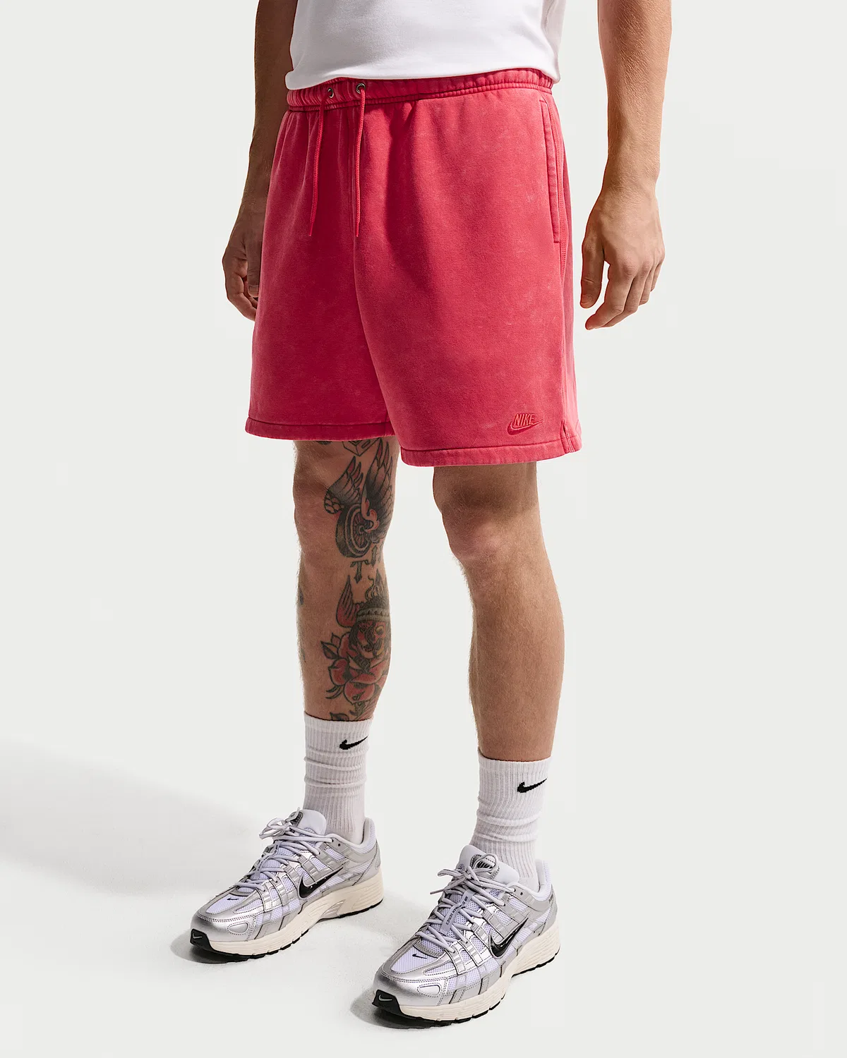 Мужские флисовые шорты Nike Club, University Red/University Red — фото 2