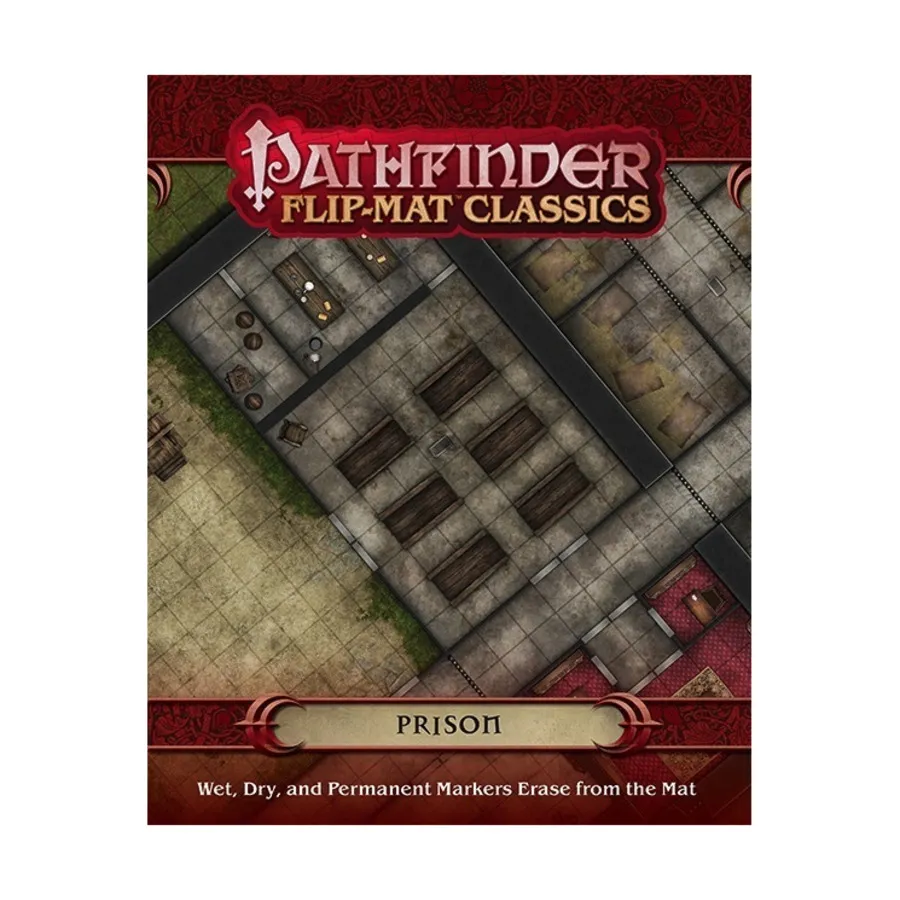 

Флип-мат - Тюрьма (2-е издание), GameMastery - Flip-Mats - Building, City & Village Locales