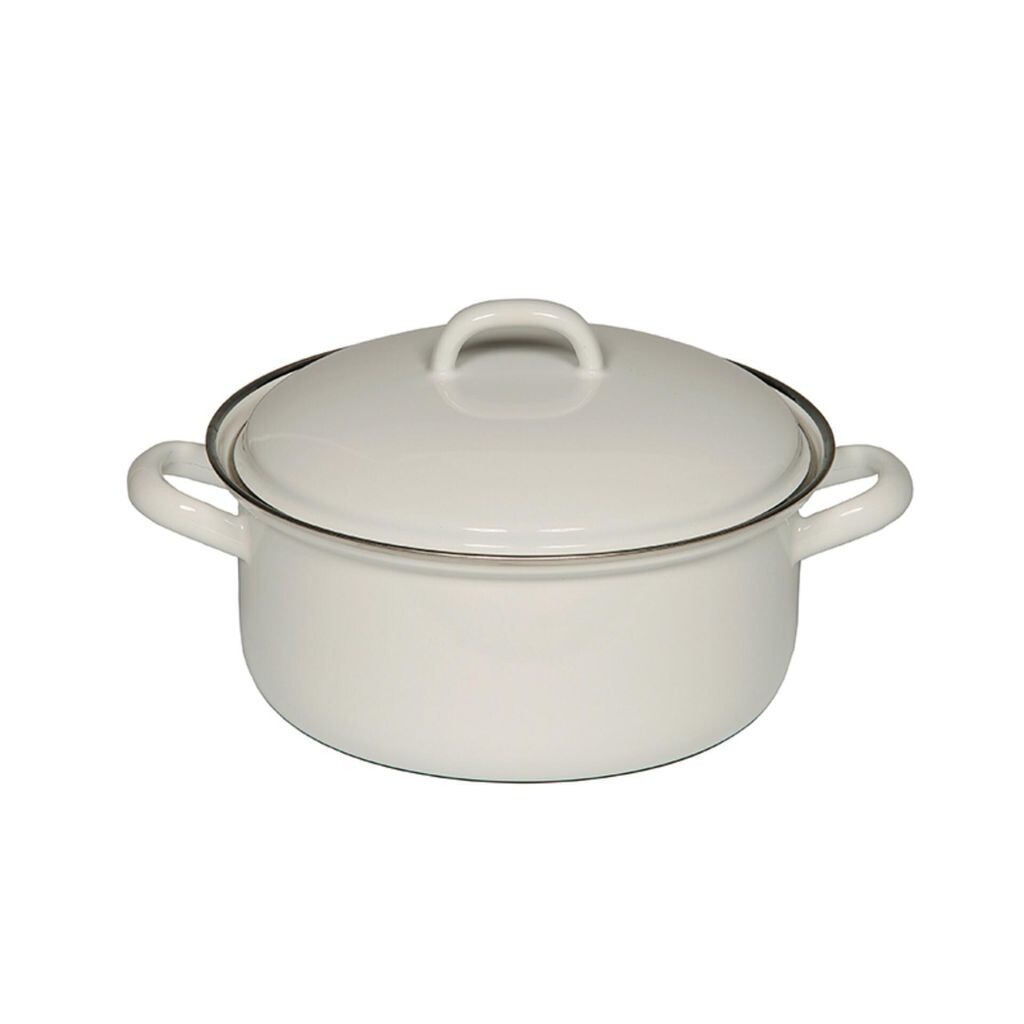 

Кастрюля Riess Classic White с крышкой, 20 см/13,6 см, эмалированная, индукционная