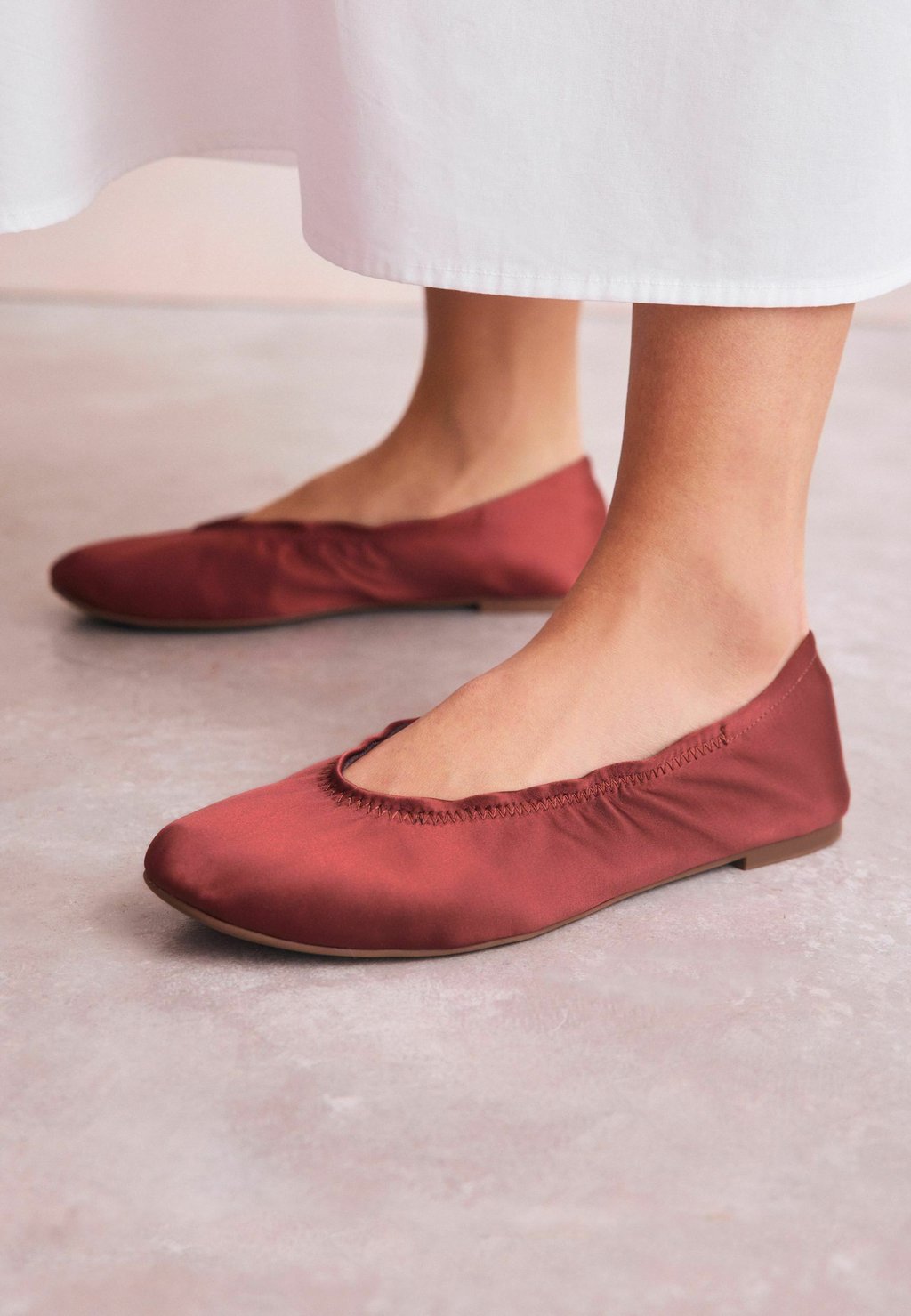 Балетки с ремешком на щиколотке REGULAR FIT - FOREVER COMFORT WRAP UP FLATS Next, розовый — фото 3