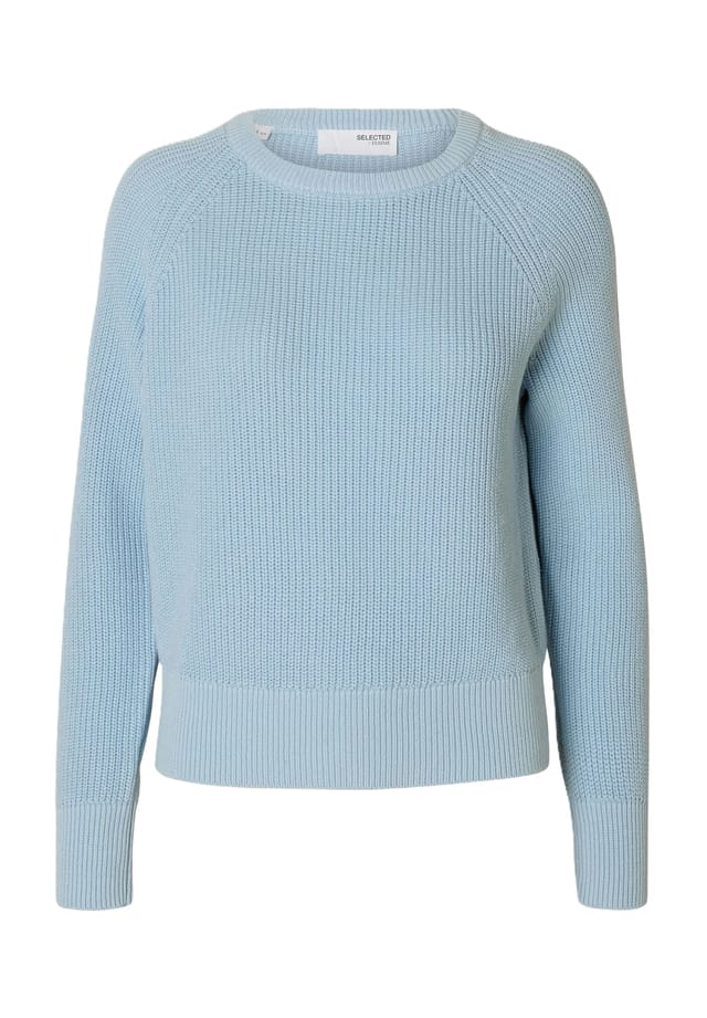 

Вязаный свитер "бирла" с ребристыми манжетами Selected Femme, цвет 186558 cashmere b