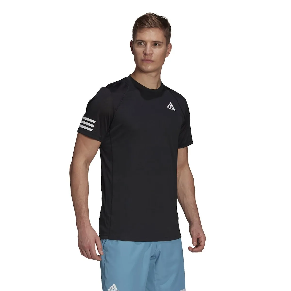 

Мужская теннисная рубашка CLUB 3-STRIPE Adidas, чёрный