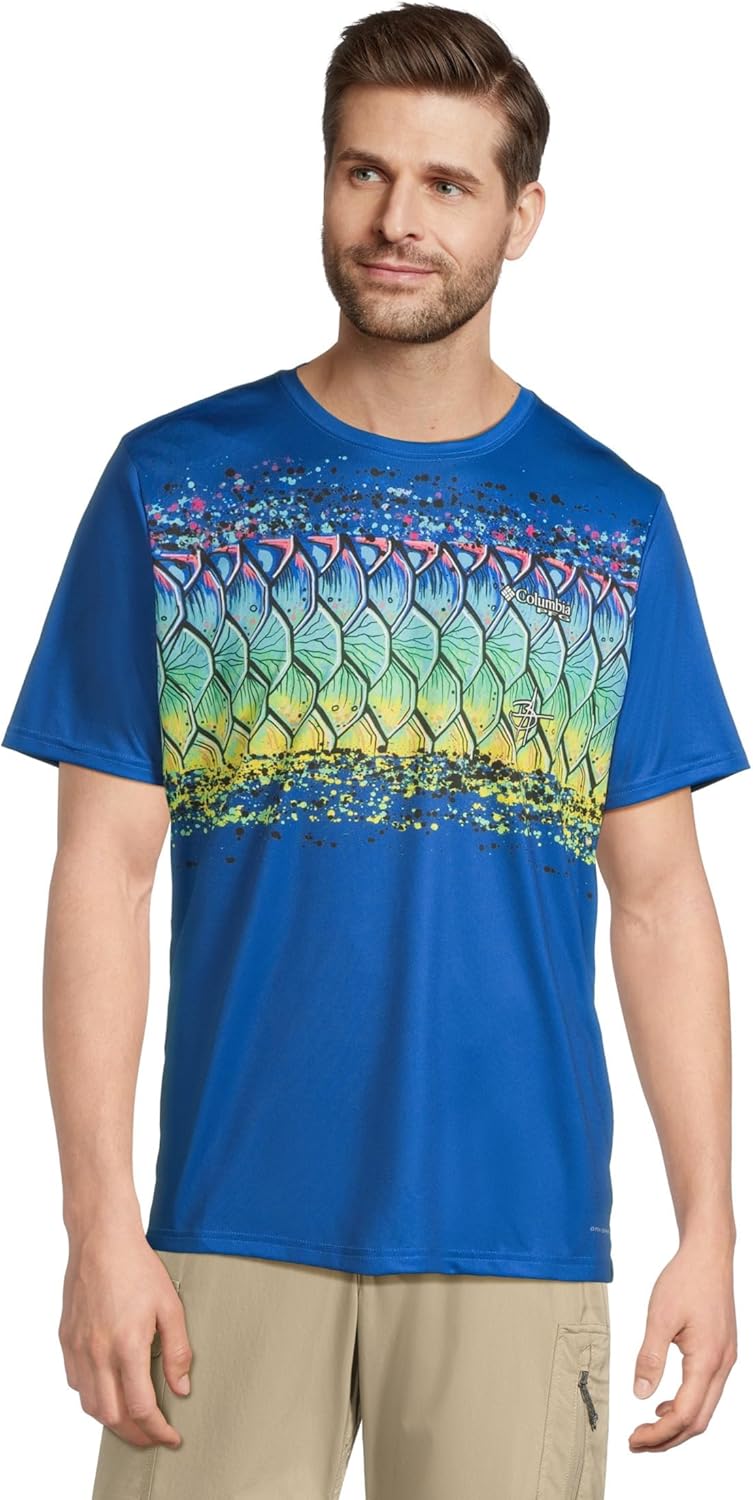 

Columbia мужская футболка с коротким рукавом Terminal Tackle PFG X Bentley, Vivid Blue/Pfg Bentley Tarpon Scales