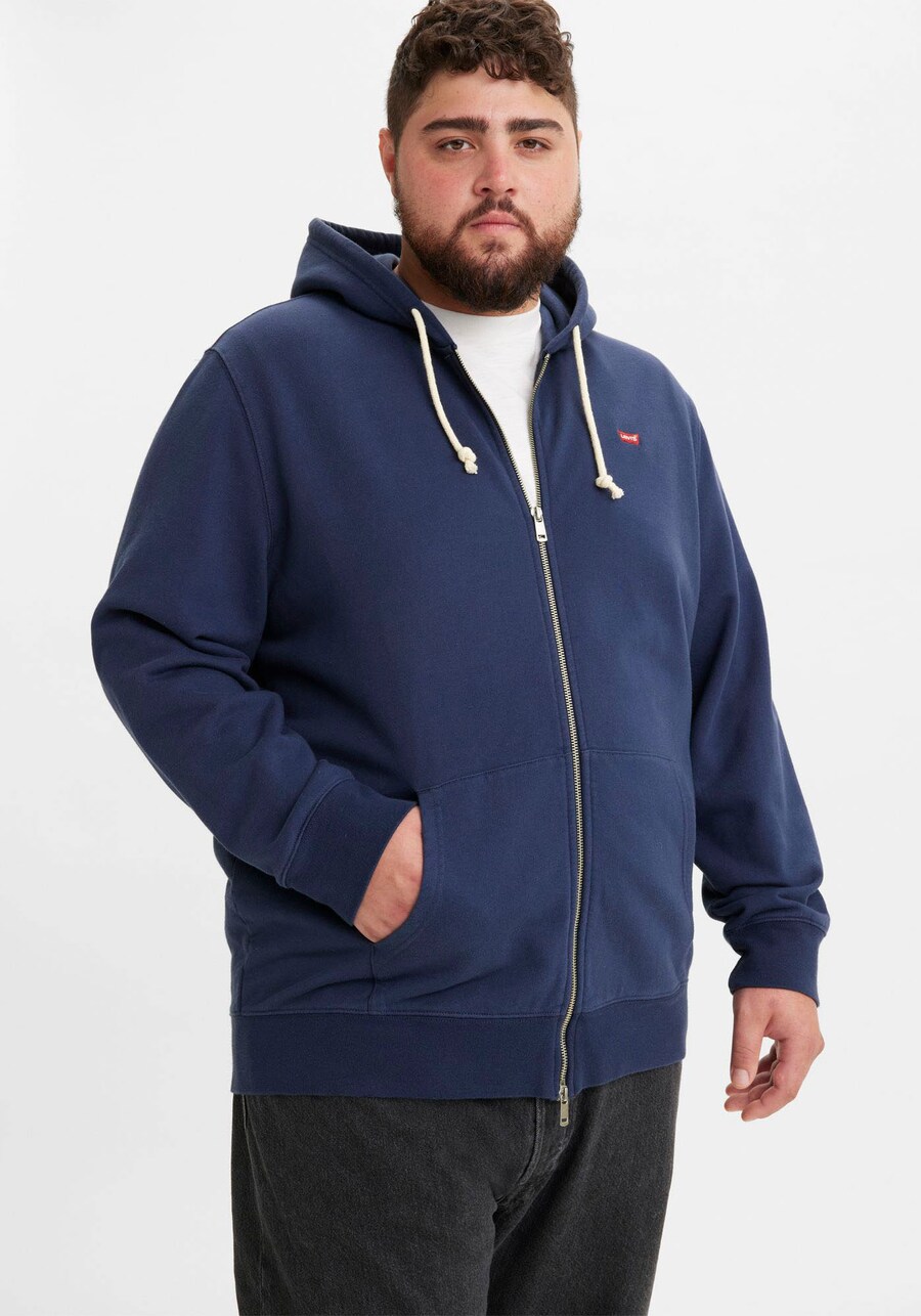 Толстовка Levi's Big & Tall New Original Zip-Up Hoodie, темно-синий — фото 4