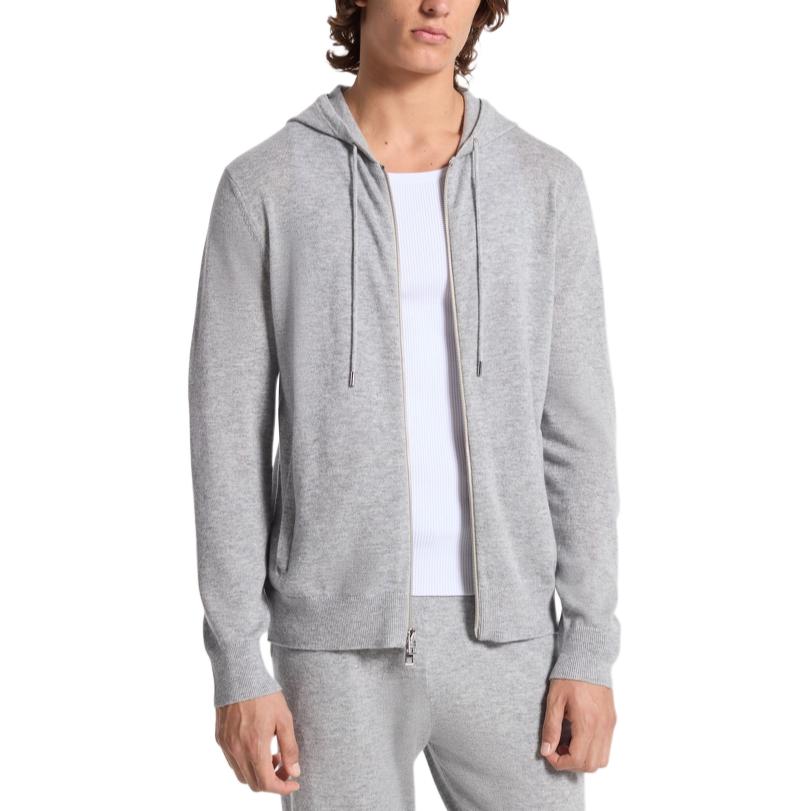 

Wool And Cashmere Blend Zip-Up Hoodie MICHAEL KORS, серый