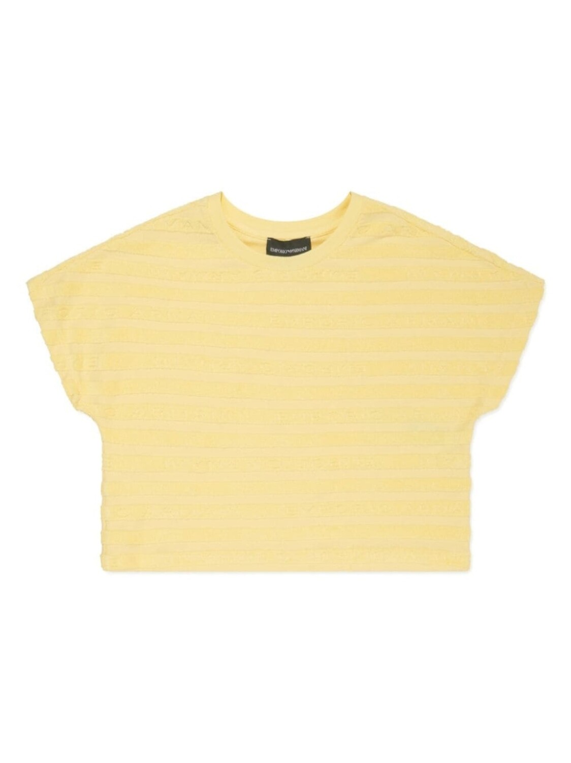 

Полосатая футболка с тисненым логотипом Emporio Armani Kids, желтый