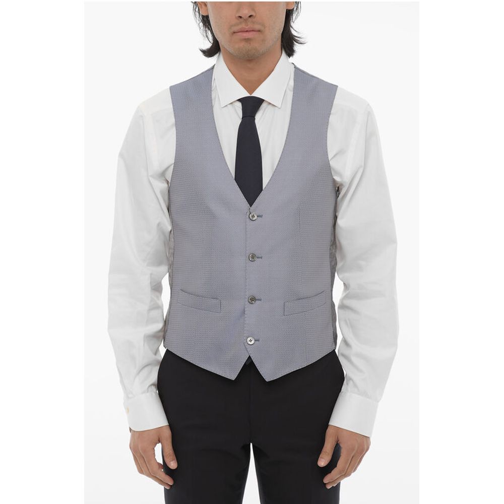 

Шелковый жилет CERIM.ACADEMY с регулятором сзади Corneliani, Blue