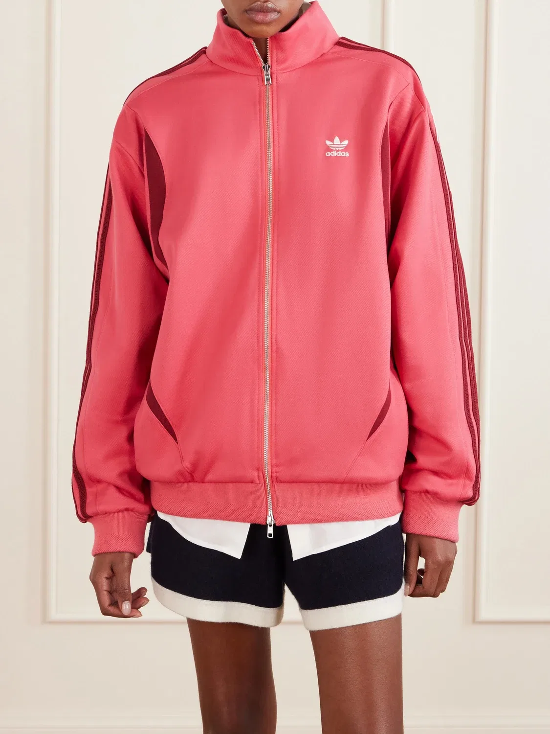 Джерси-куртка на молнии + Уэльс Боннер adidas Originals, розовый — фото 3