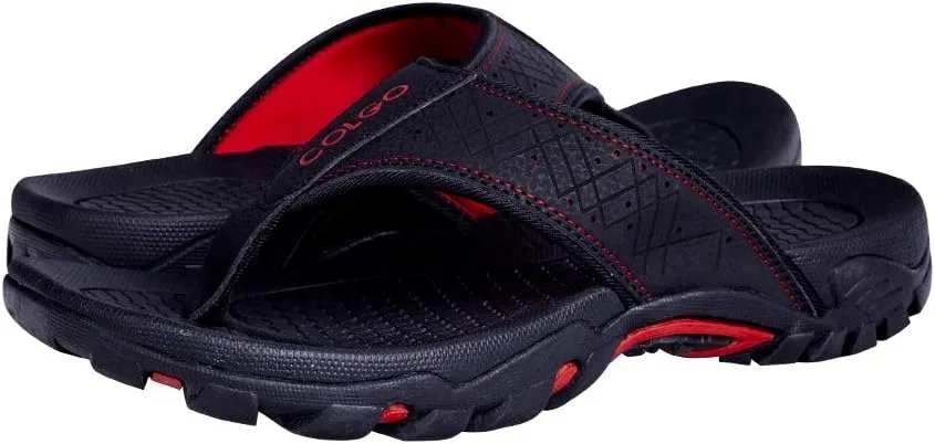 Сандалии с поддержкой стопы мужские, Black/Red Colgo