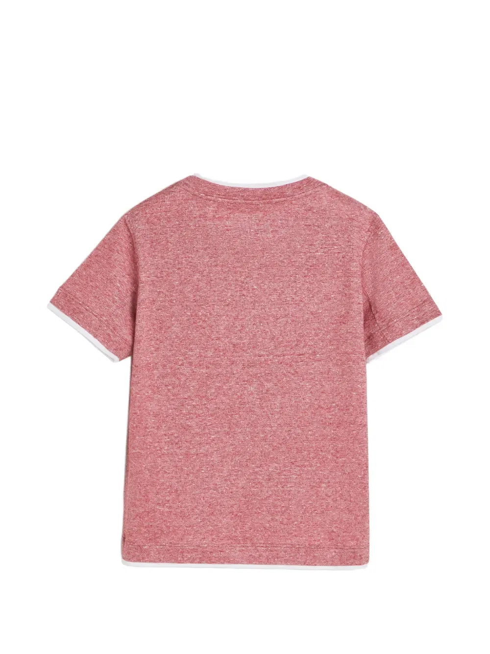 Футболка из льняного и хлопкового трикотажа Brunello Cucinelli Kids, красный — фото 2