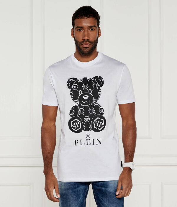 

Футболка с плюшевым мишкой Regular fit Philipp Plein, белый