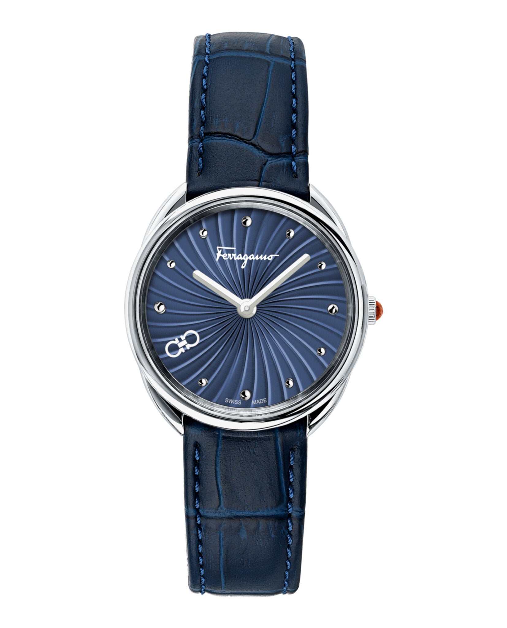 

Часы Cuir Salvatore Ferragamo, цвет blue/stainless steel/blue