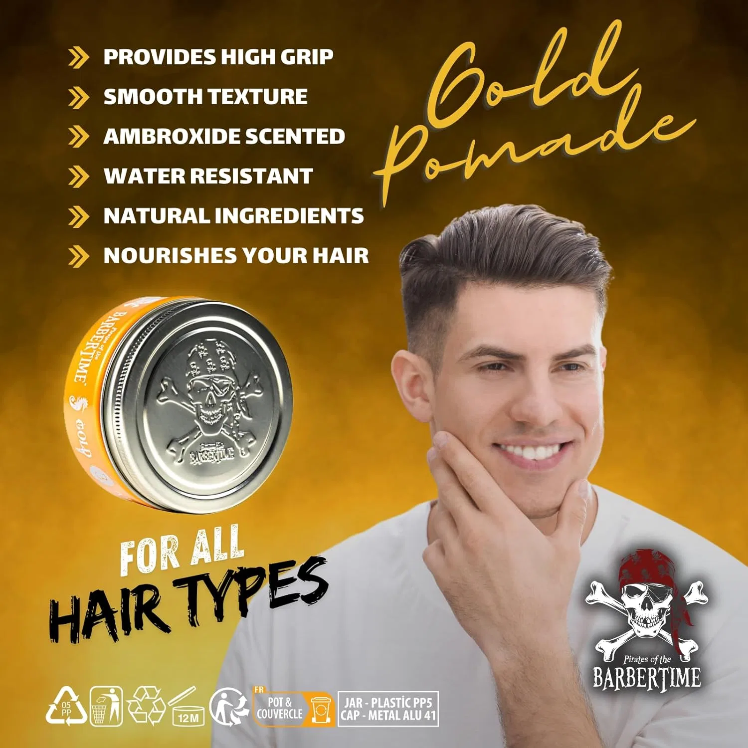 Мужская помада для укладки волос Pomade No.3 Barbertime — фото 4