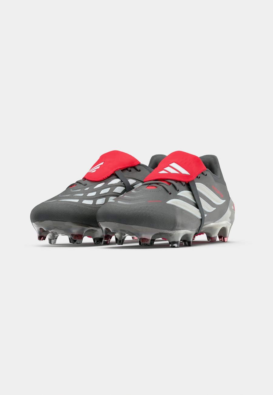 Кроссовки Adidas Performance PREDATOR PRO FOLD OVER TONGUE FIRM GROUND, Iron Metallic/Metallic/Lucid Red/Metallic Grey — фото 3