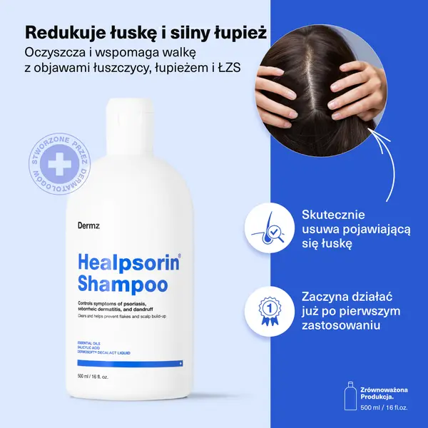 Dermz Healpsorin Шампунь от псориаза и себорейного дерматита, 500 мл — фото 4