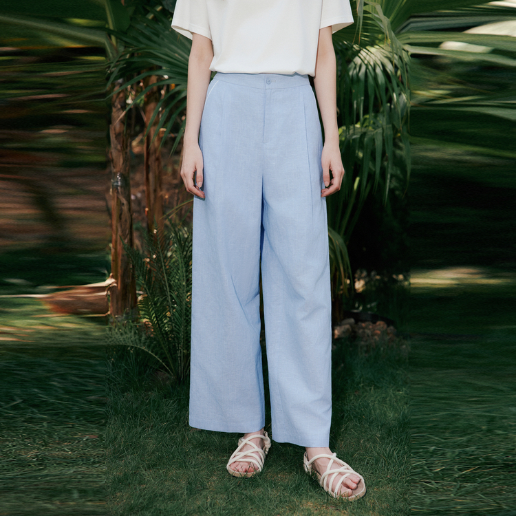 

ELLE Женские повседневные брюки в полоску, умеренный прямой крой