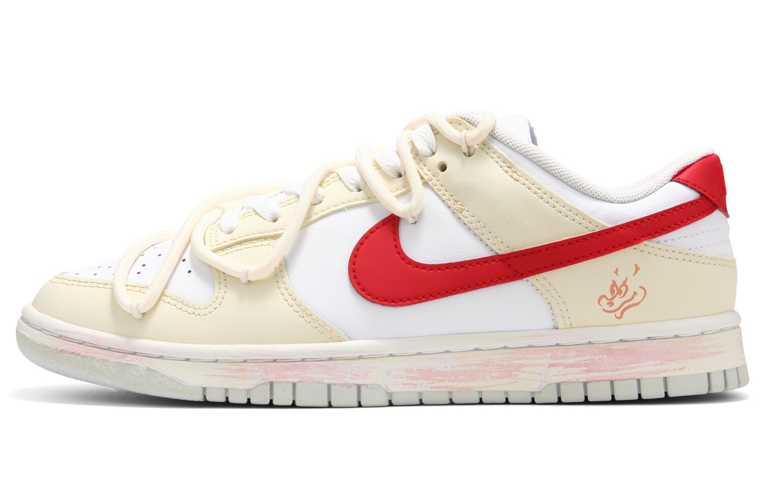 

Кроссовки Nike Dunk Skateboard Shoes Men Low-Top Beige Yellow