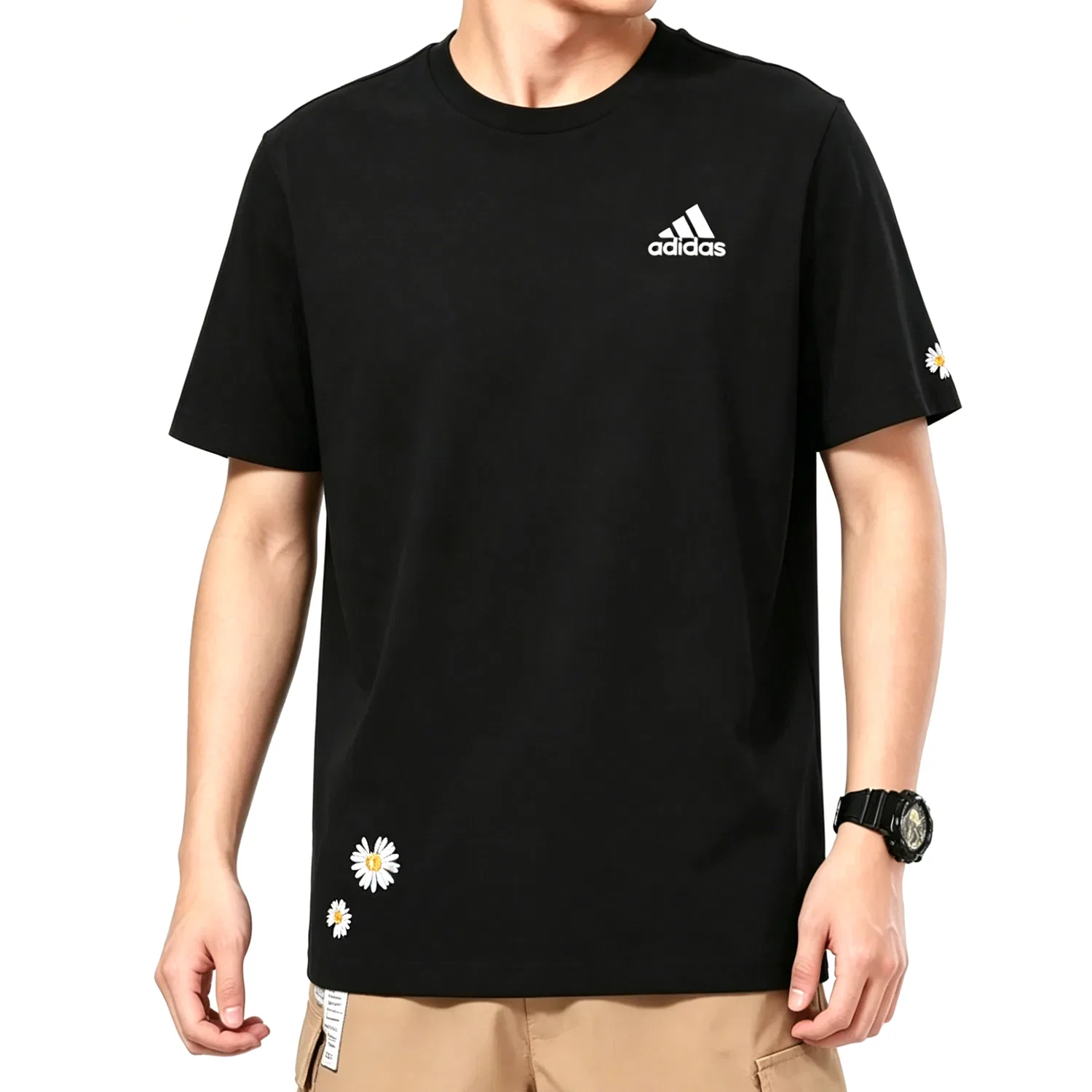 Футболка хлопковая Adidas Black — фото 4