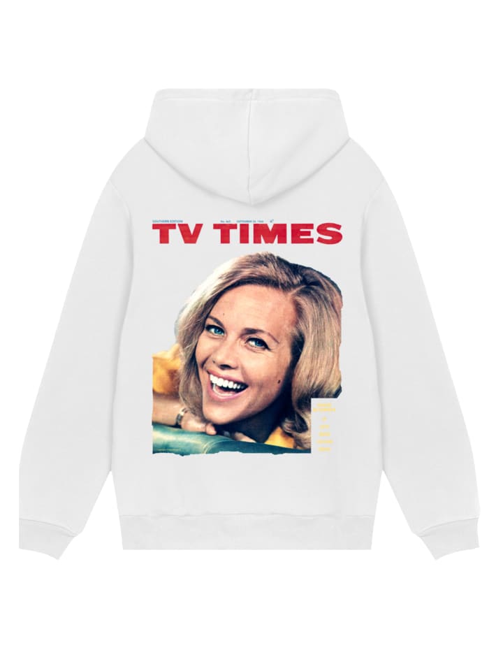 

Толстовка с капюшоном TV Times Honor Blackman 1964 года в оттенке белого F4NT4STIC