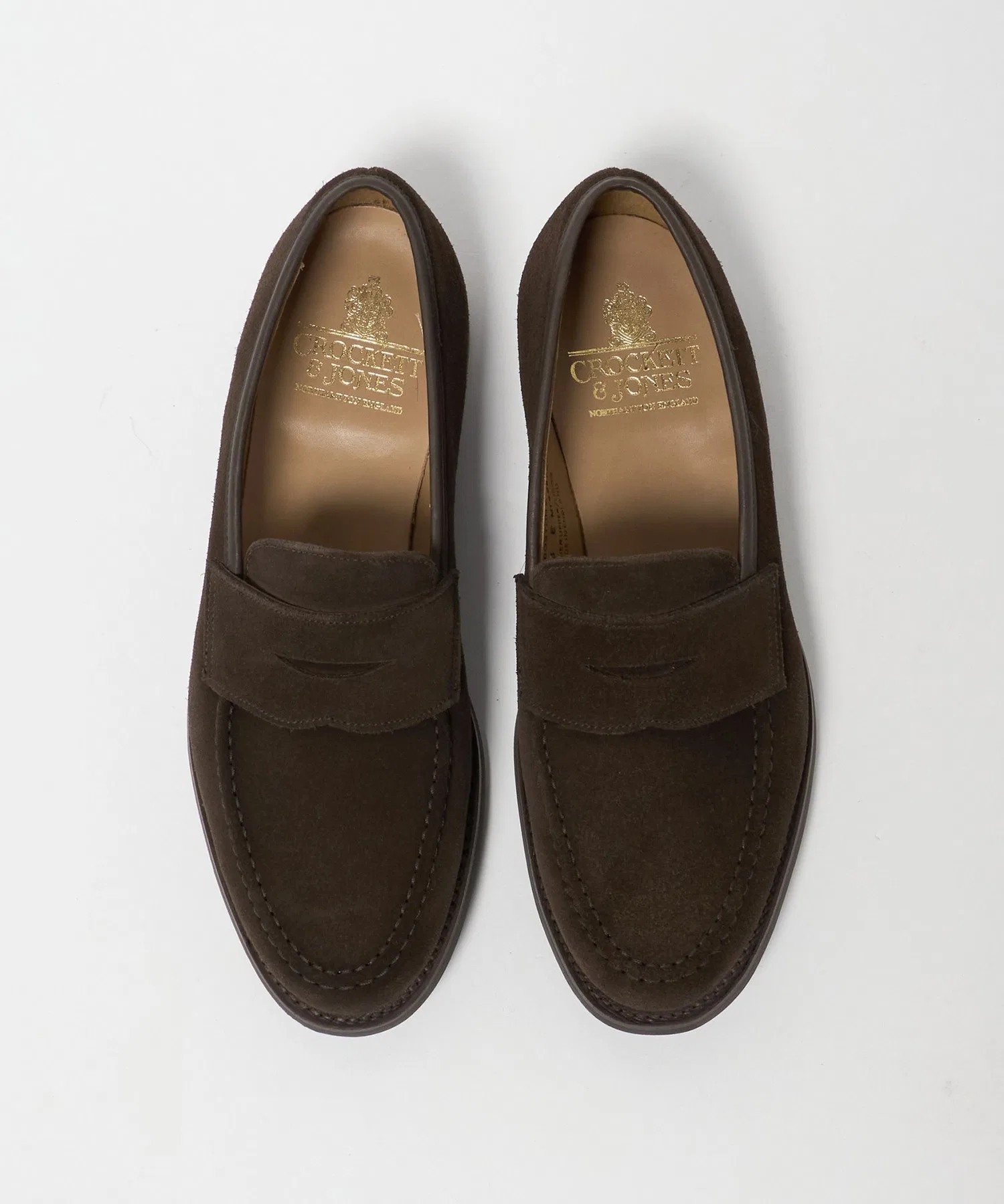 Мужские кожаные лоферы CROCKETT&JONES BOSTON2 тёмно-коричневые — фото 3