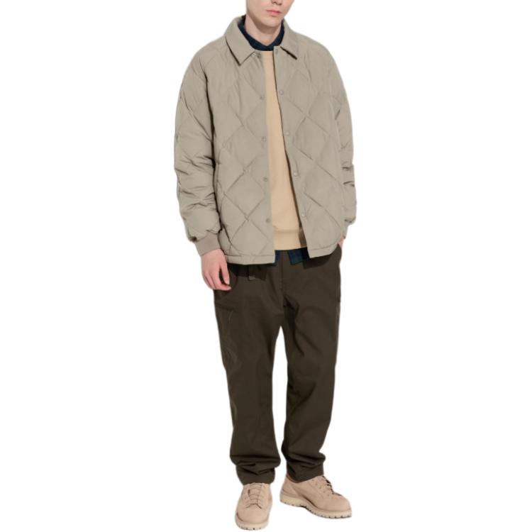 Куртка Uniqlo Puffertech Quilted, 32 бежевый — фото 4
