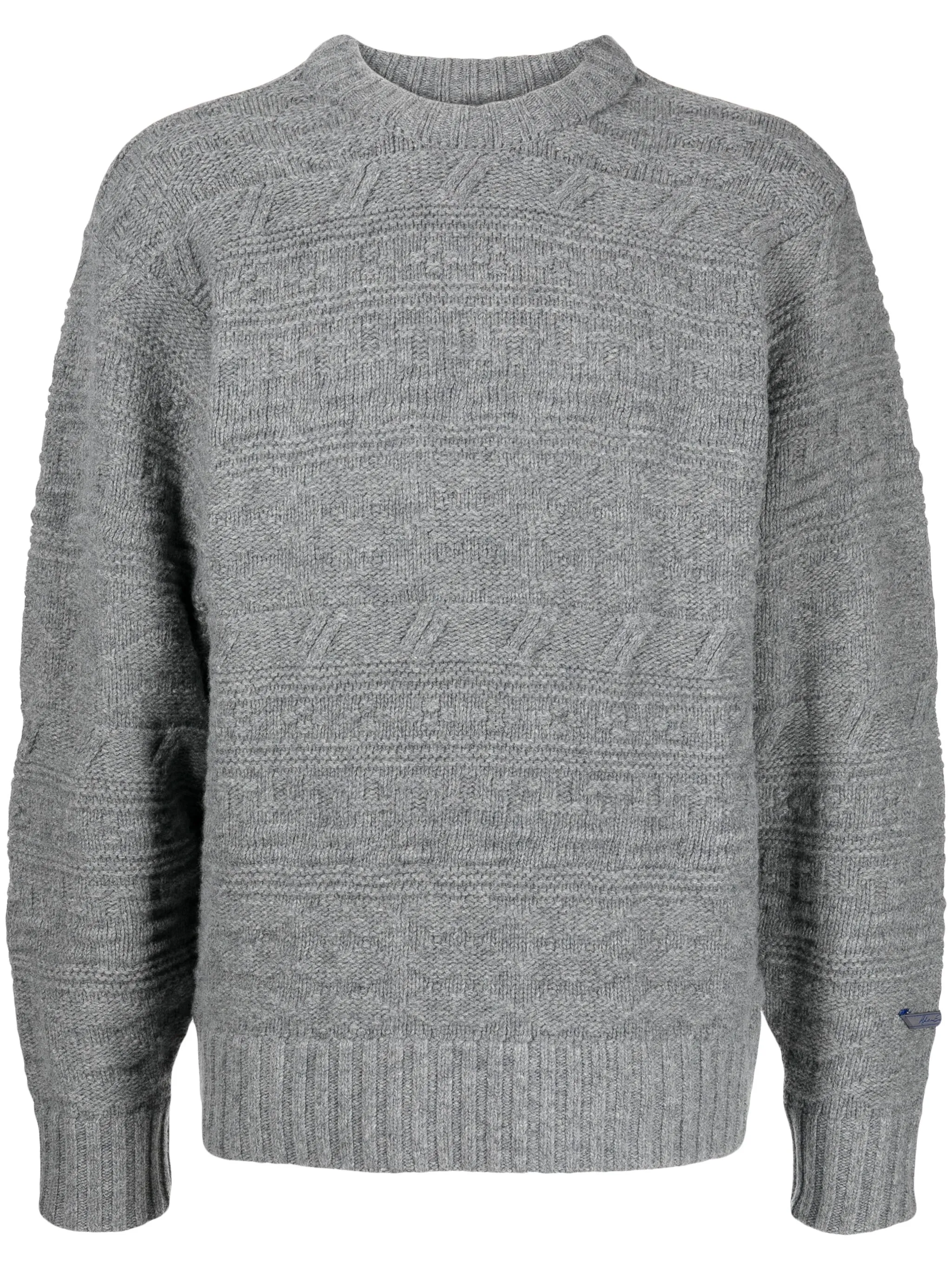 

Джемпер крупной вязки с нашивкой-логотипом Ader Error, серый